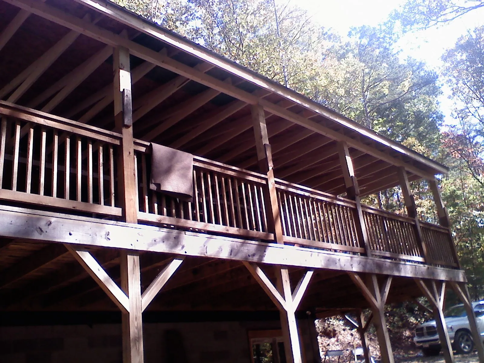 Timber framing under a new elevated porch and deck — Roof Leak Repair in Valley Head by Roofing Brothers